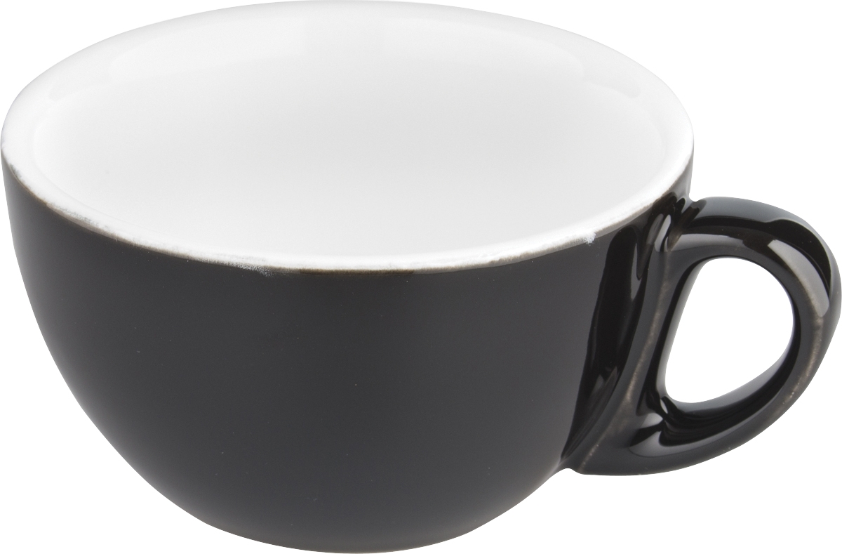 Tasse à cappuccino Italia Black, noir et blanc - 200ml (1 pce)