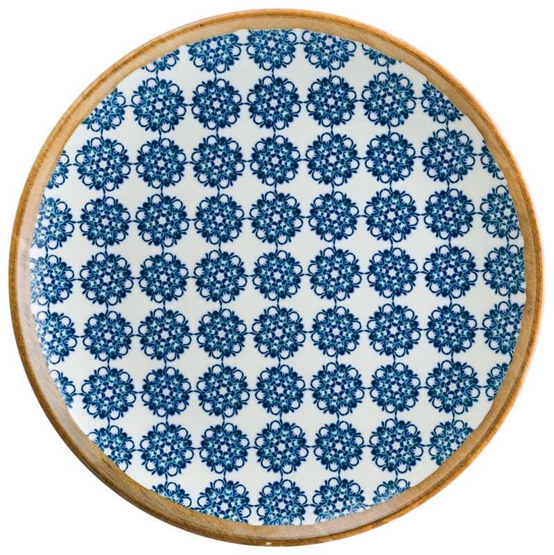 Bonna Lotus Gourmet Assiette plate 25cm bleu - 12 pièces