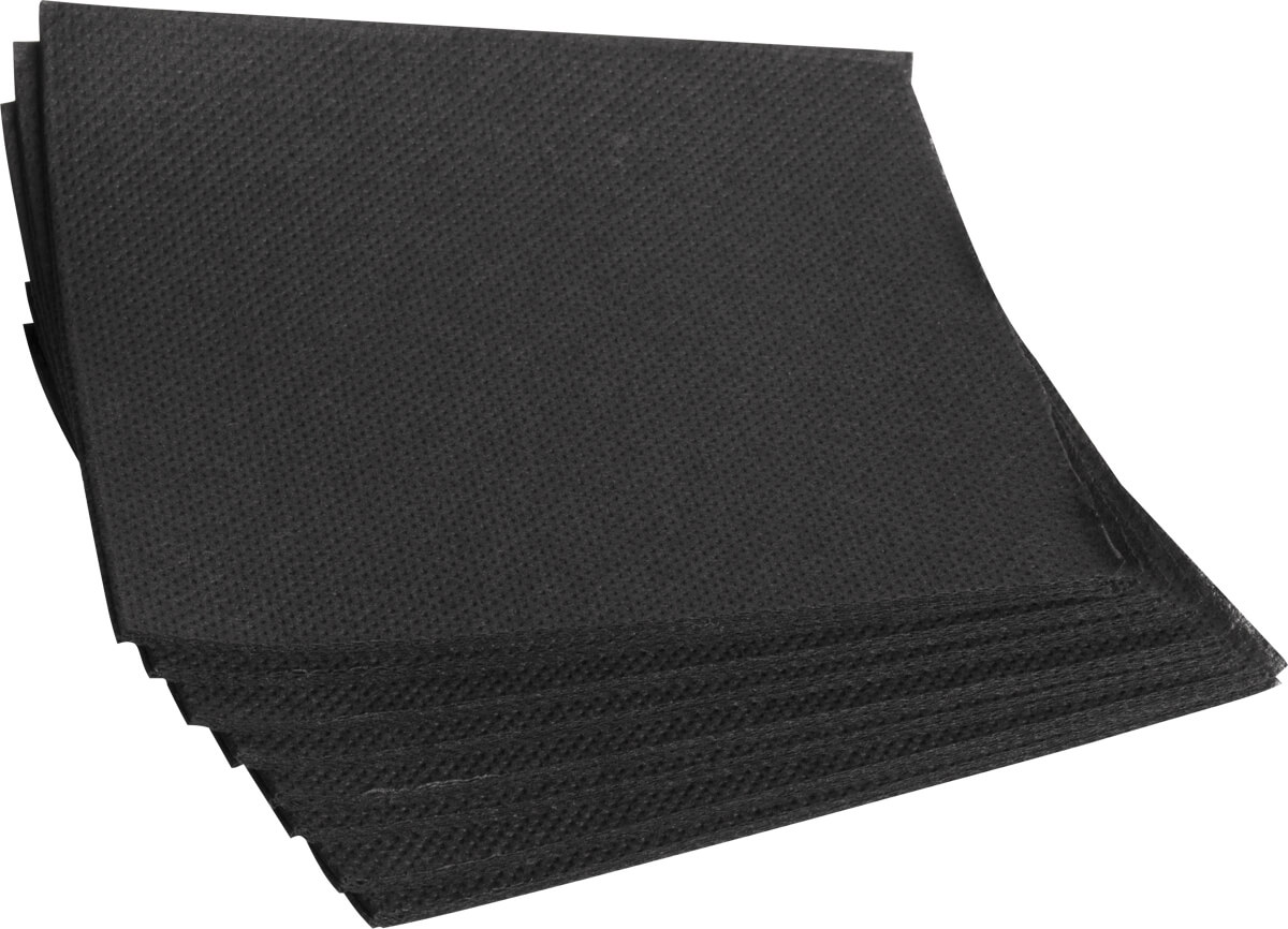 Serviettes cocktail 20x20cm, 1/4 pli, 2 plis - noir (125 pcs.)