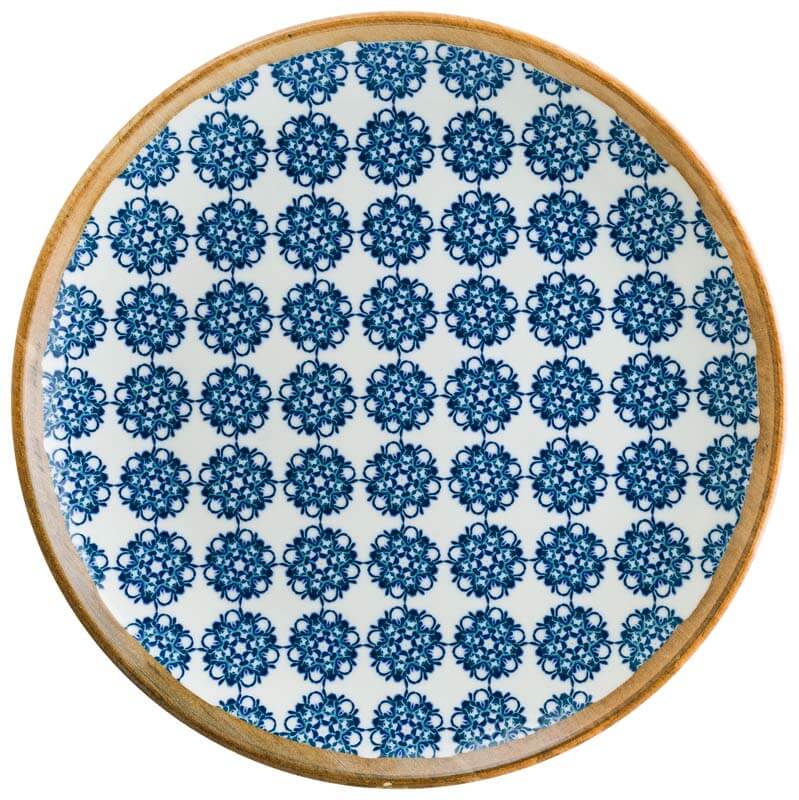 Bonna Lotus Gourmet Assiette plate 27cm bleu - 12 pièces