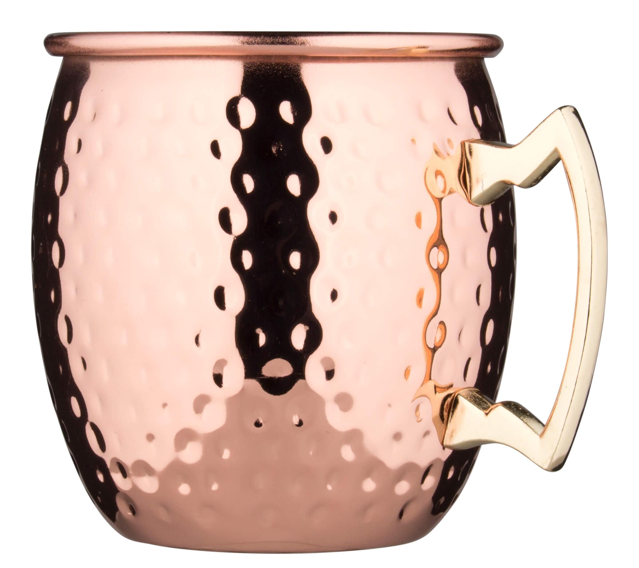 Gobelet Moscow Mule en acier inoxydable, cuivré, martelé - 550ml