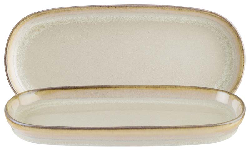 Bonna Sand Plateau Hygge profond ovale 21x10cm beige - 12 pièces