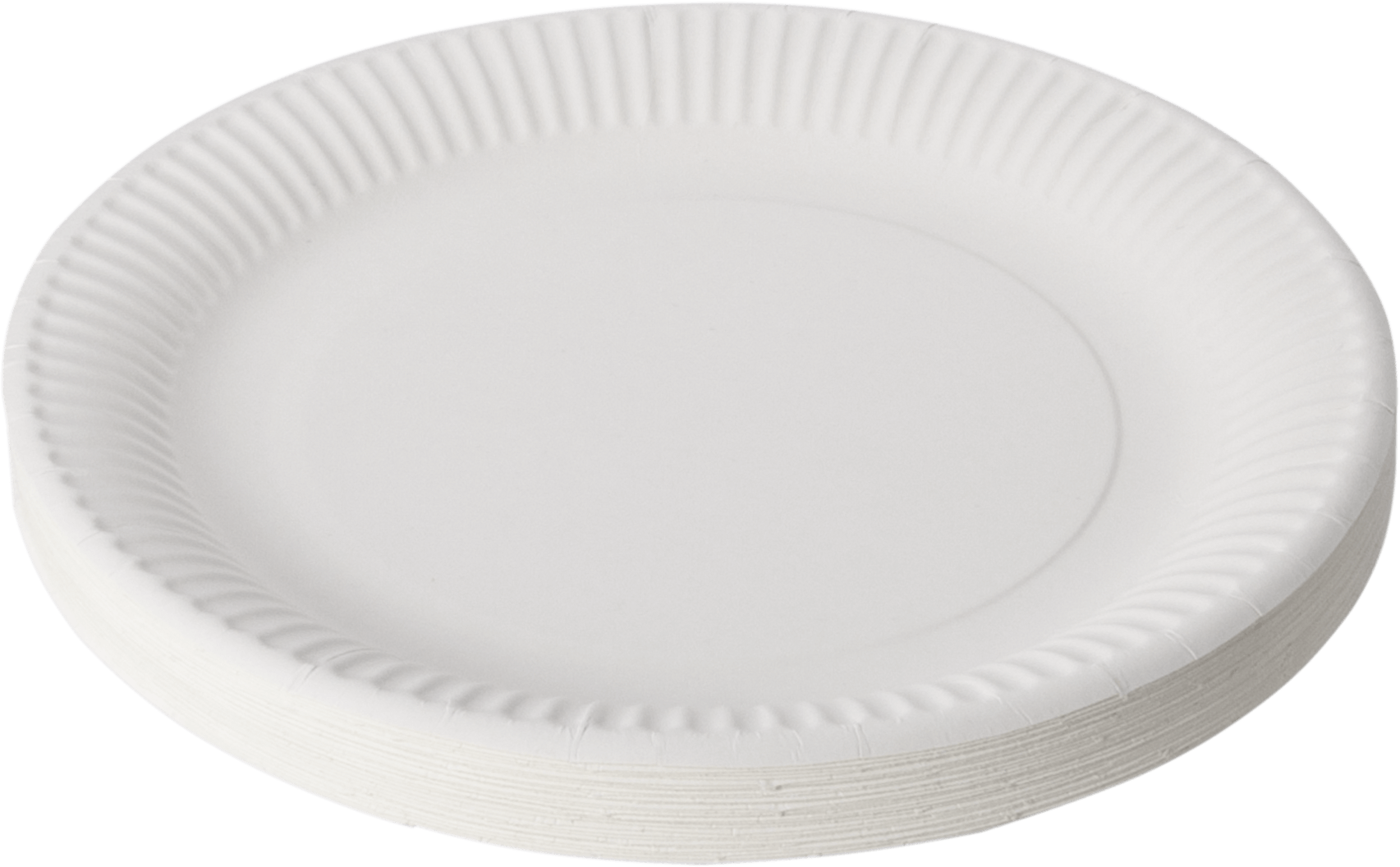 Assiette en carton blanche, Ø 23cm, 25 pièces