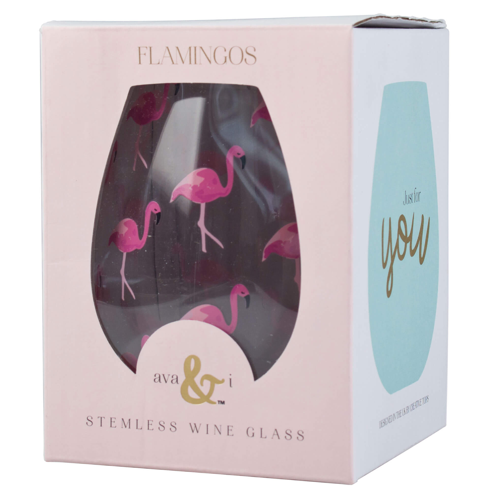 Verre à vin sans pied, Flamingos - 590ml (1 pce)