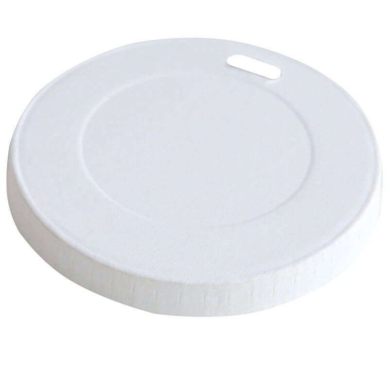 Couvercle plat pour gobelet à café, carton blanc - 8cm (50 pcs)