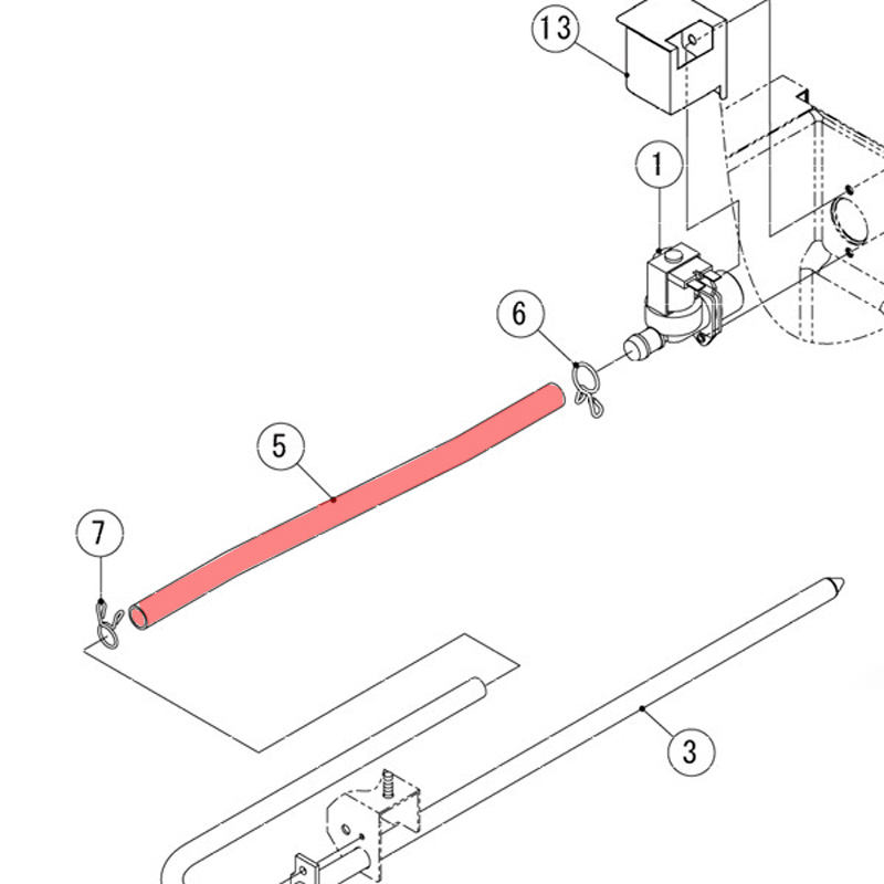 Tuyau en silicone Hoshizaki pour IM-240NE / IM-240WNE