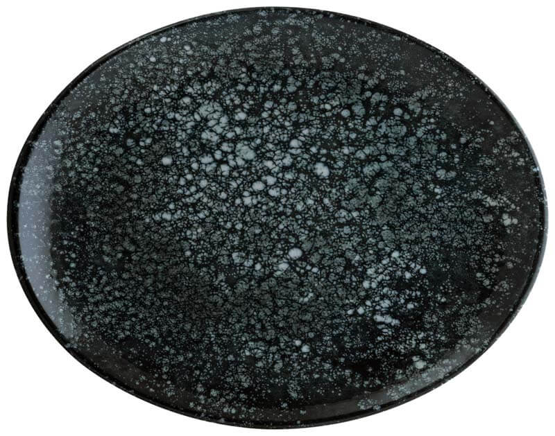 Bonna Cosmos Black Moove Plateau ovale 31x24cm noir - 6 pièces