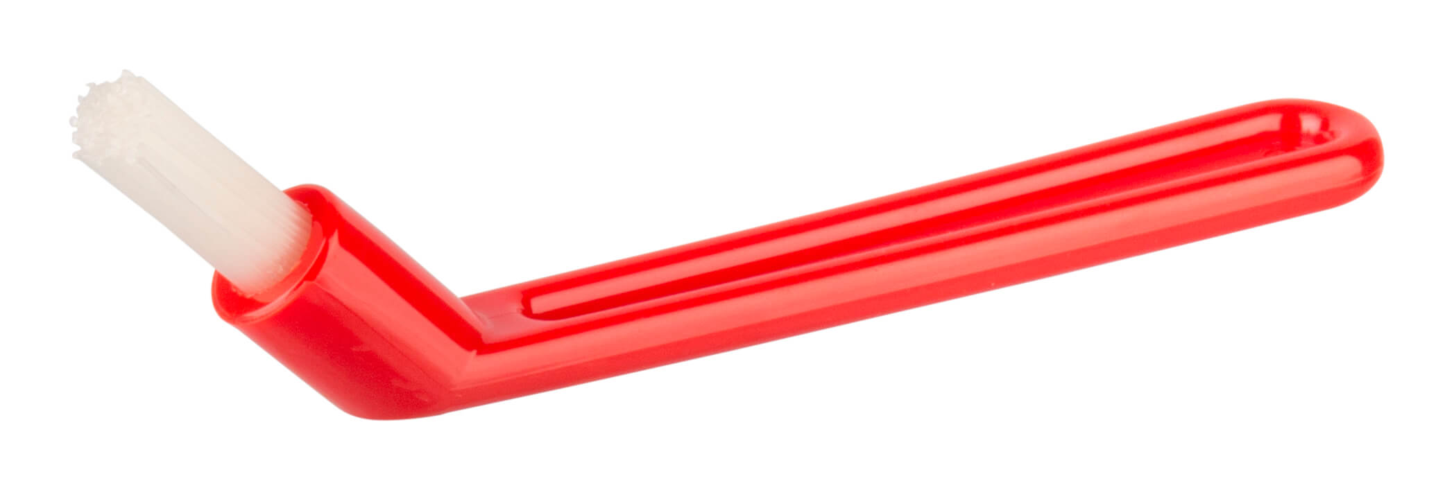 Brosse en plastique rouge pour tête de brosse - 15 cm