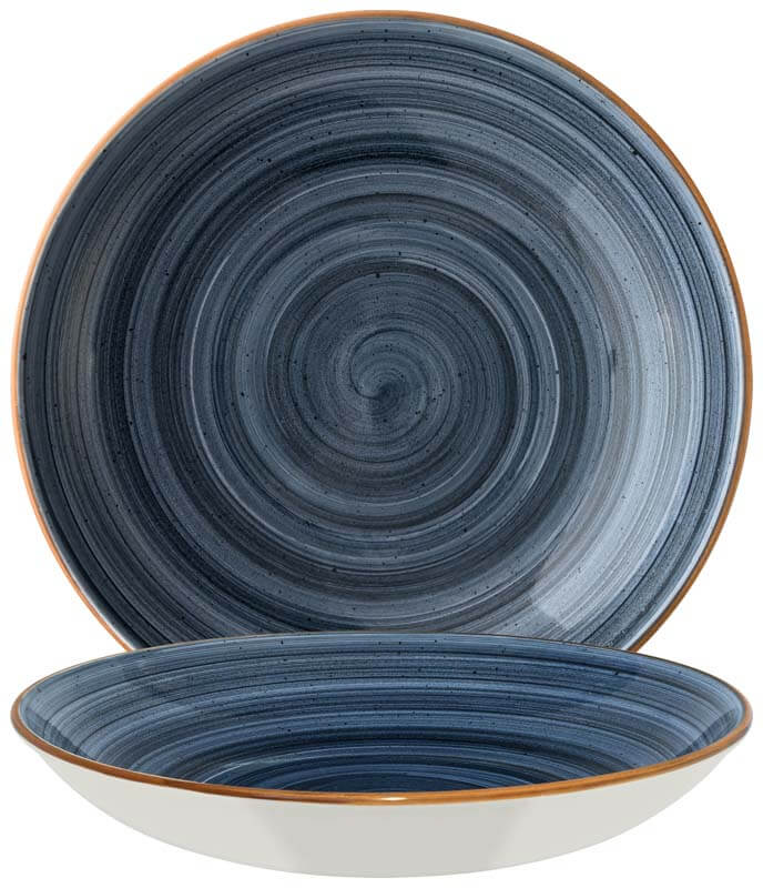 Bonna Aura Dusk Bloom Assiette creuse 28cm bleu - 6 pièces