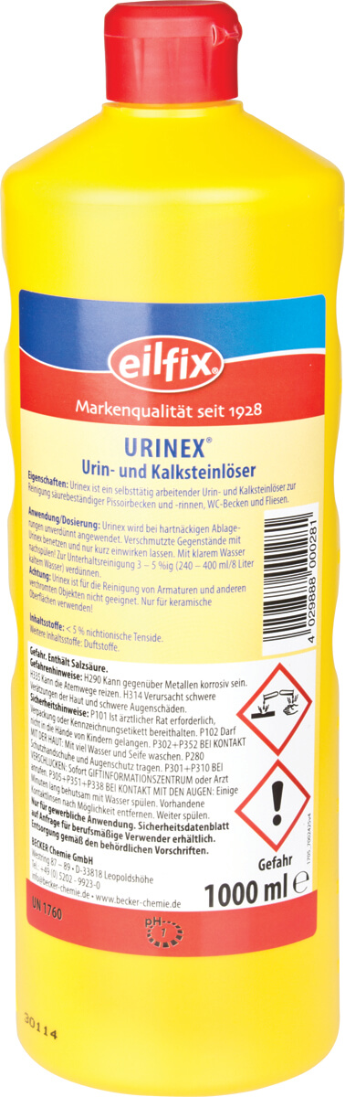 Urinex éliminateur d'urine et de tartre liquide, Eilfix - 1,0l