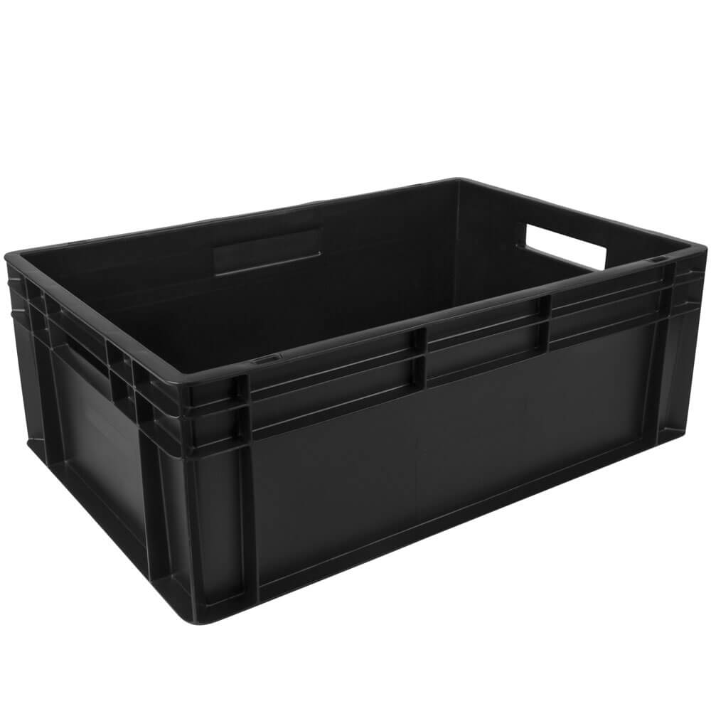 Caisse de transport Euronorm noire - 60x40x22cm