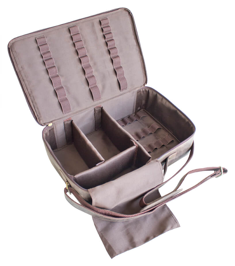 Sac de barman en cuir, marron, Prime Bar - avec accessoires de bar (Tin in Tin)