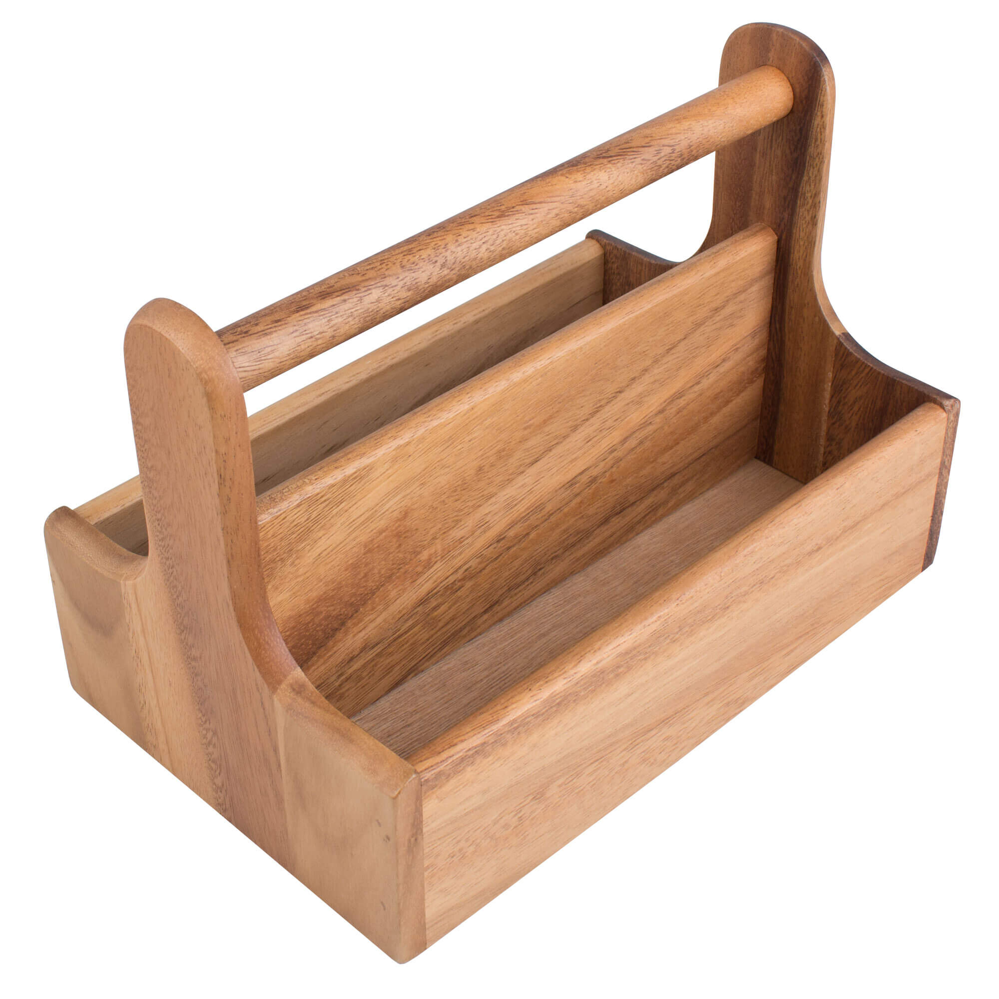 Table Caddy / Bar Organizer, bois, marron - 25x16x17,5cm