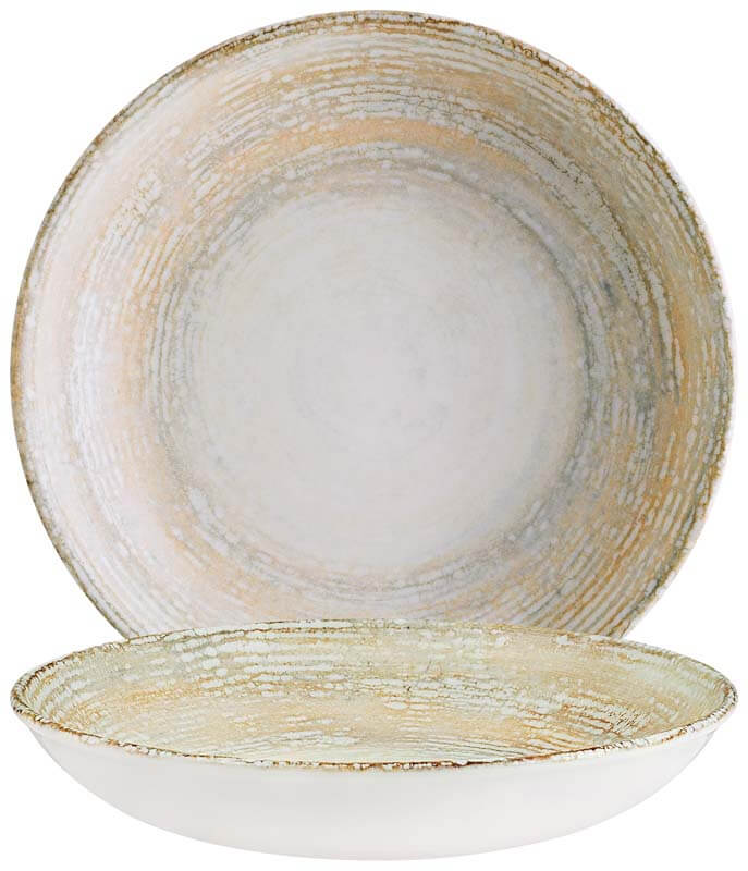 Bonna Patera Bloom Assiette creuse 28cm beige - 6 pièces