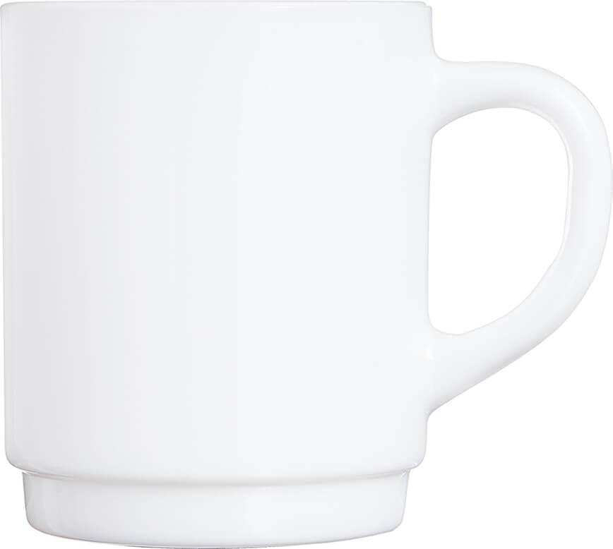 Gobelet à bière bock / tasse en verre opale blanc, Luminarc - 290ml (12 pcs.)