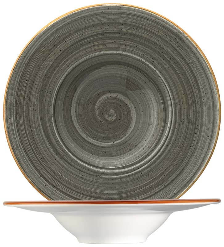 Bonna Aura Space Banquet Assiette à pâtes 28cm grise - 6 pièces