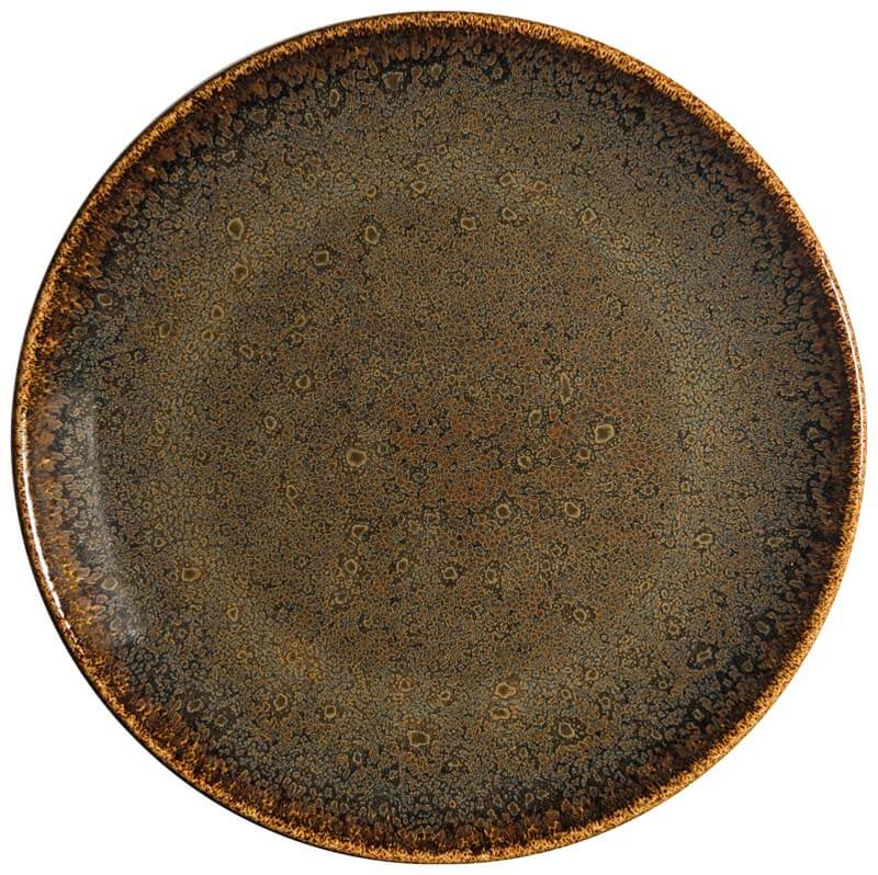 Bonna Ore Tierra Gourmet Assiette plate 30cm marron - 6 pièces