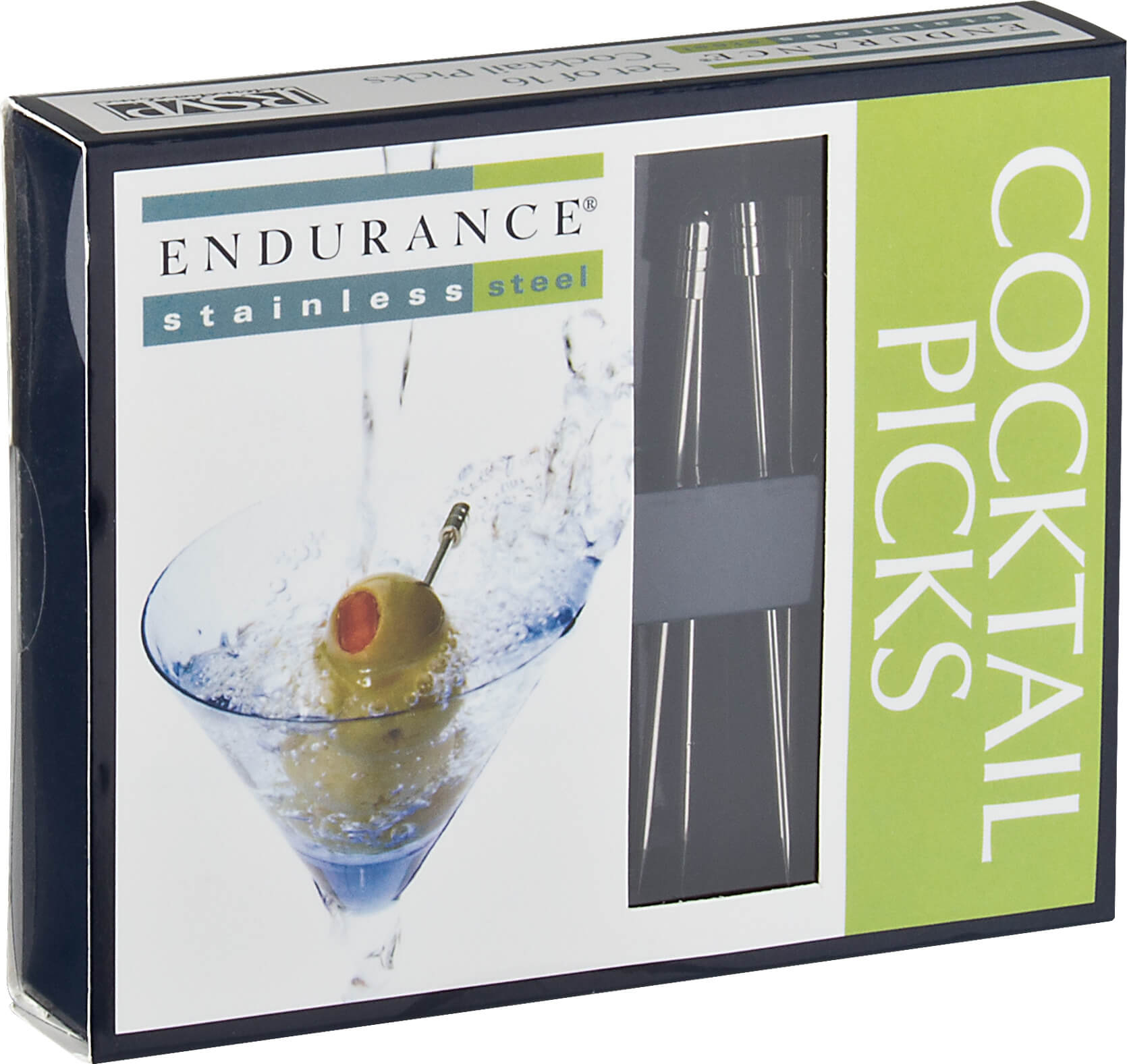 Pique-cocktail en acier inoxydable, 16 pcs.