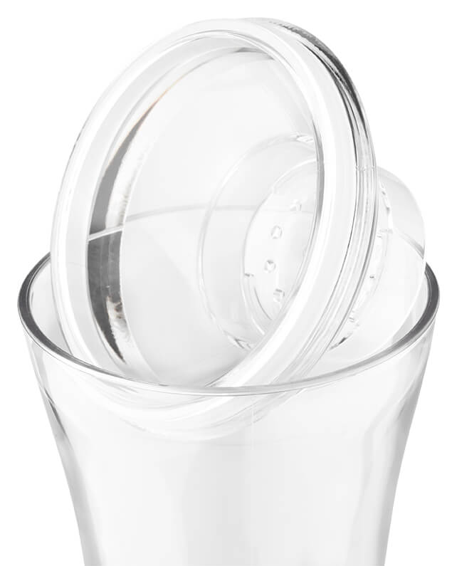 3 ptes. shaker à cocktail, transparent - plastique (600ml)