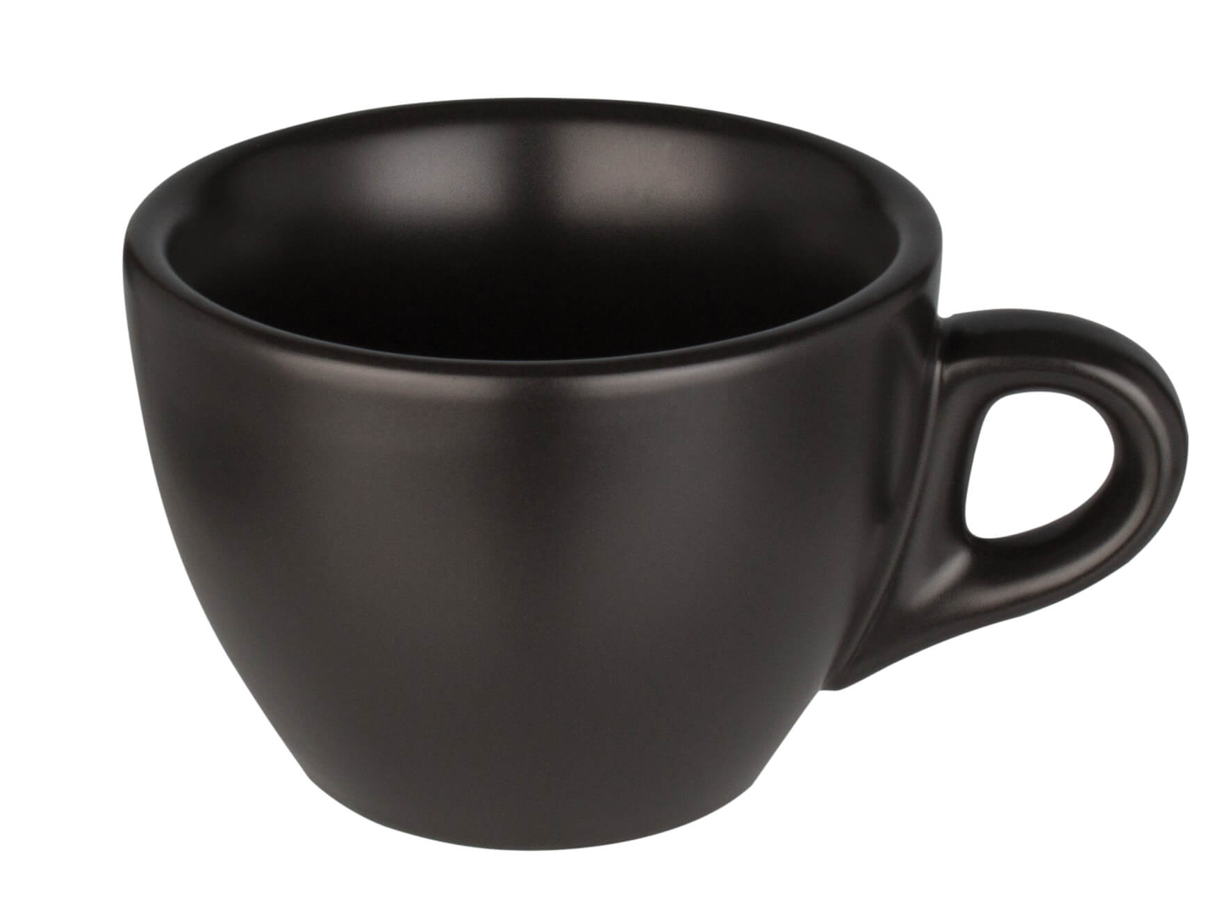 Tasse à café et soucoupe Barista, porcelaine noire - 160ml (12 sets)