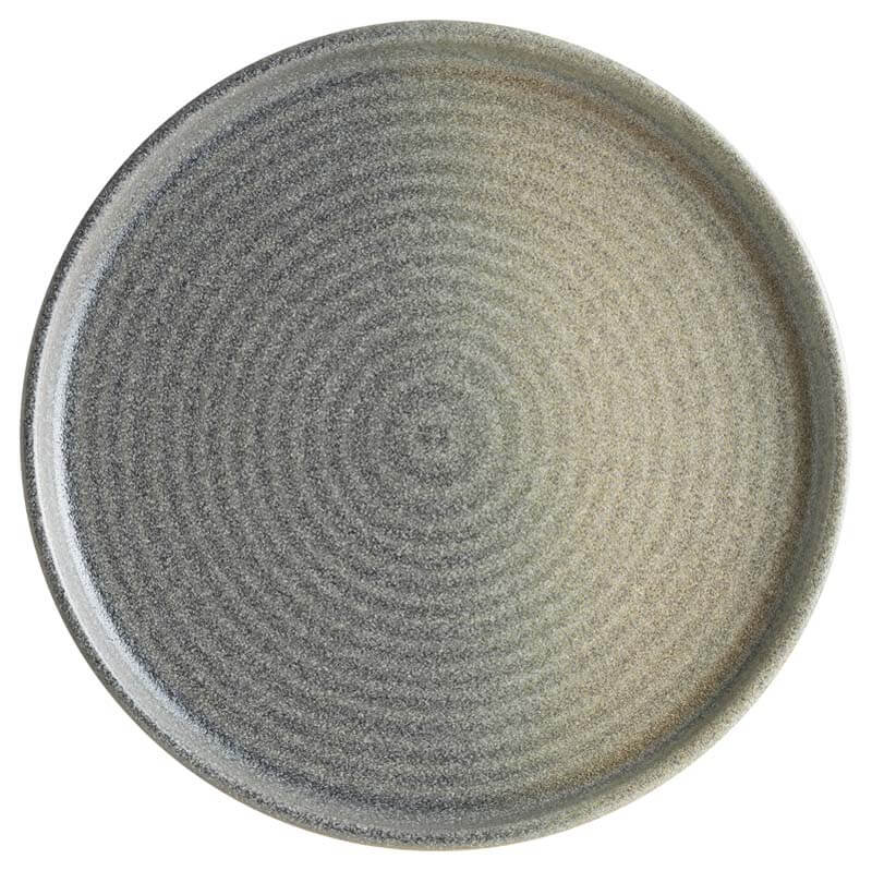 Bonna Hornfels Assiette plate Ripple 16cm gris - 12 pièces