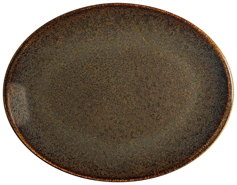 Bonna Ore Tierra Moove Plateau ovale 31x24cm marron - 6 pièces