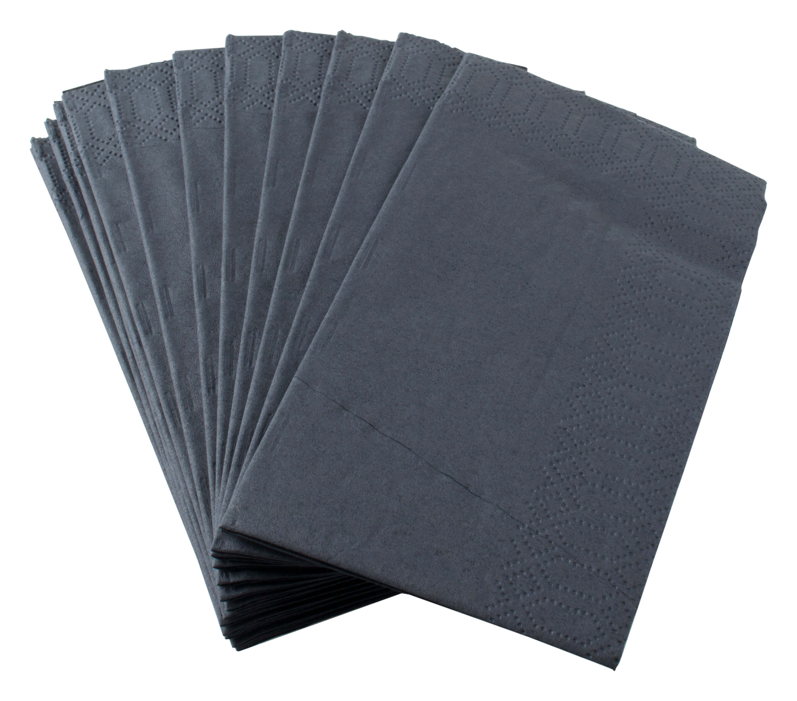 Serviettes de table, Duni, 33x33cm, 1/8 pli, 3 plis, noir - 250 pcs.