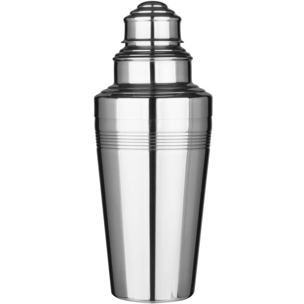 Shaker à cocktail Coley simple, acier inoxydable, trois pièces, poli - 500ml