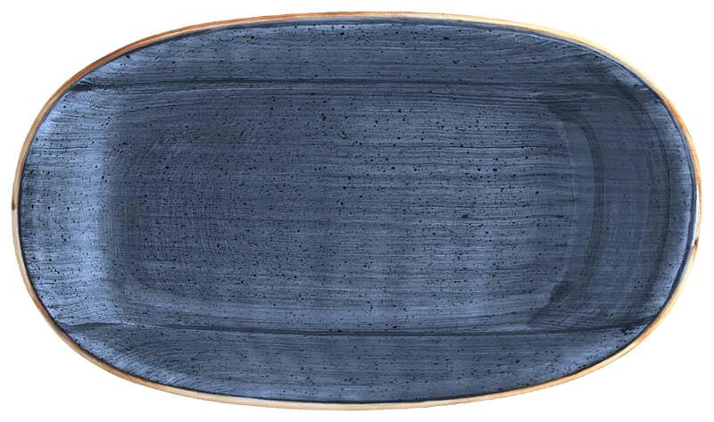 Bonna Aura Dusk Assiette Gourmet ovale 24x14cm bleu - 12 pièces