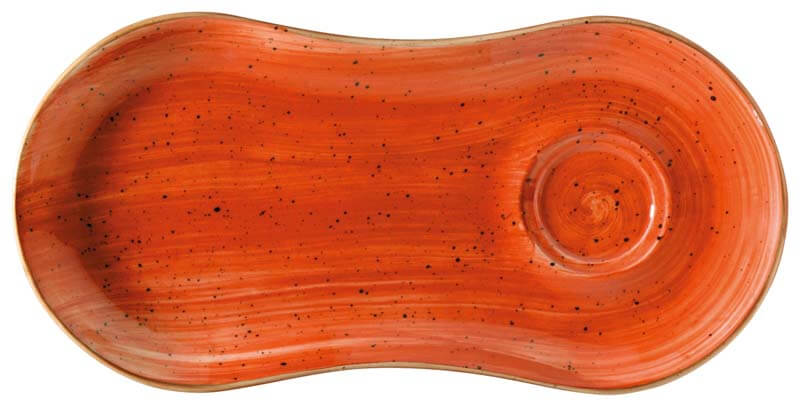 Bonna Aura Terracotta Plateau de service Gourmet 25x12cm orange - 12 pièces