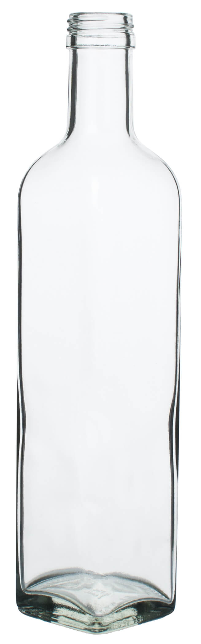 Bouteille de verre carrée - 500ml