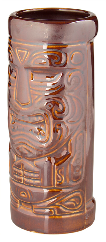 Tiki gobelet Aztec, marron - 460ml