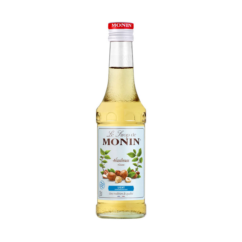 Noisette à teneur réduite en sucre (light) - Monin Sirop petite bouteille (0,25l)