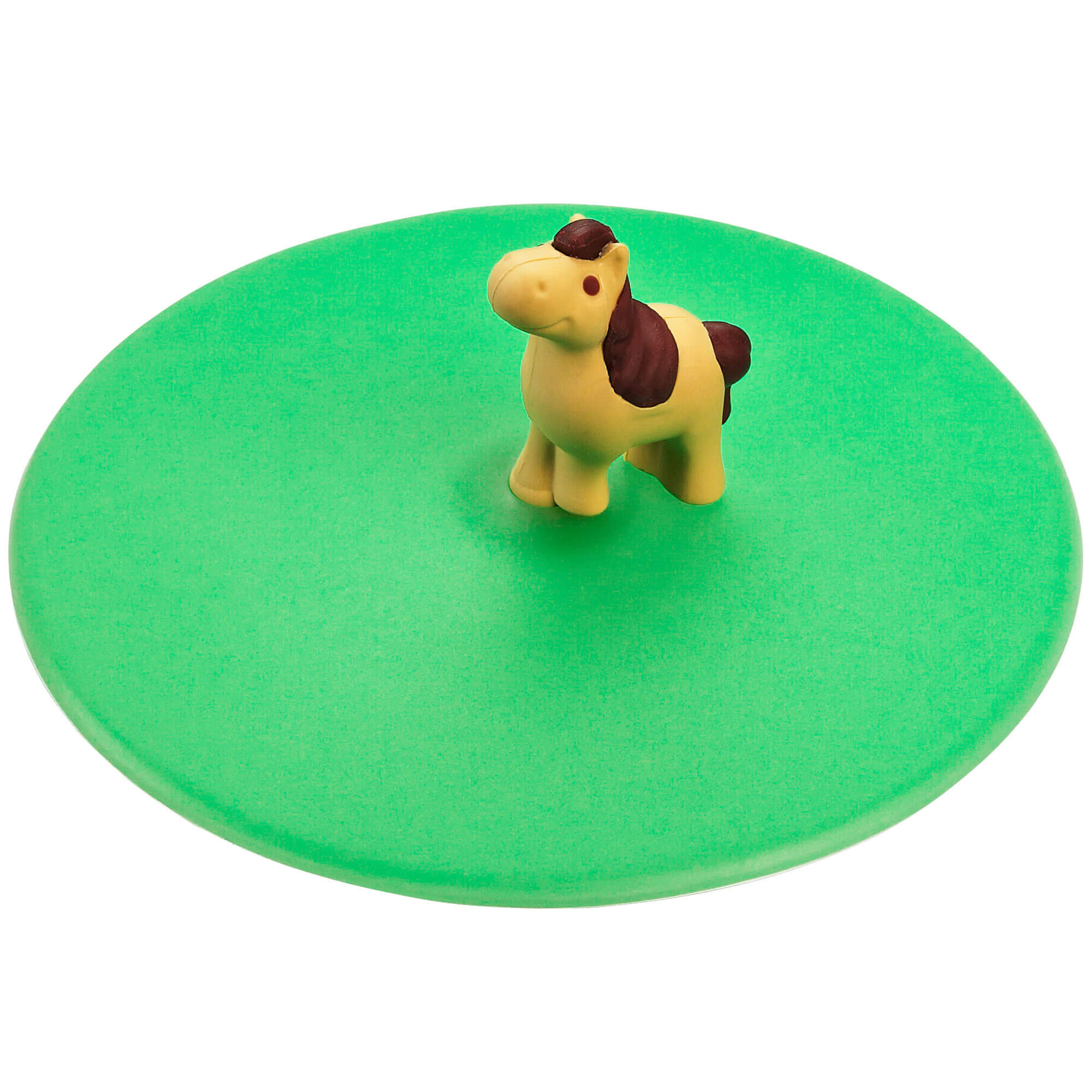 Couvercle en verre silicone, Lurch - Animaux de la ferme Pony (10,5cm)