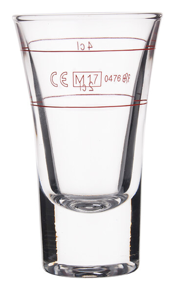 Verre à shot, Dublino - 57ml, 2+4cl calibré (6 pcs.)