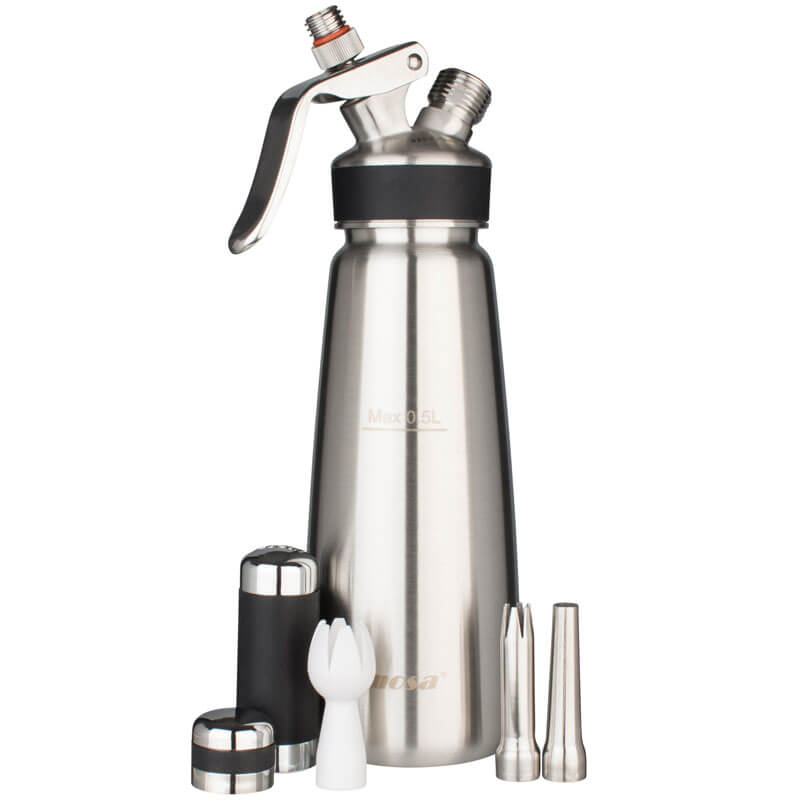 Siphon à crème Mosa, inox brossé - 500ml