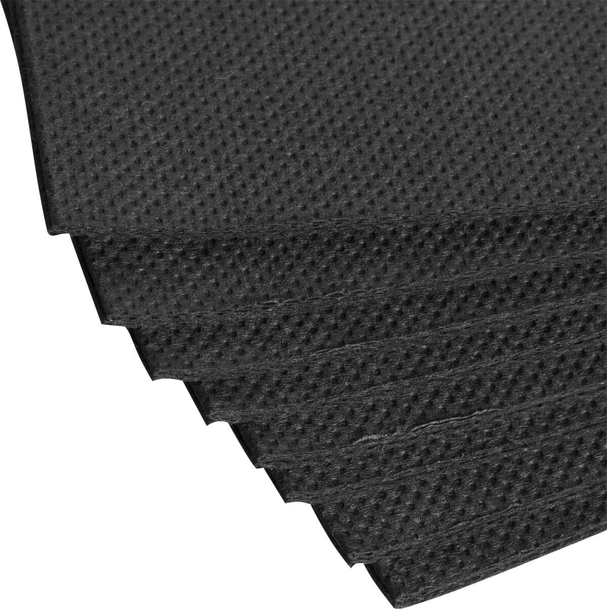 Serviettes cocktail 20x20cm, 1/4 pli, 2 plis - noir (125 pcs.)