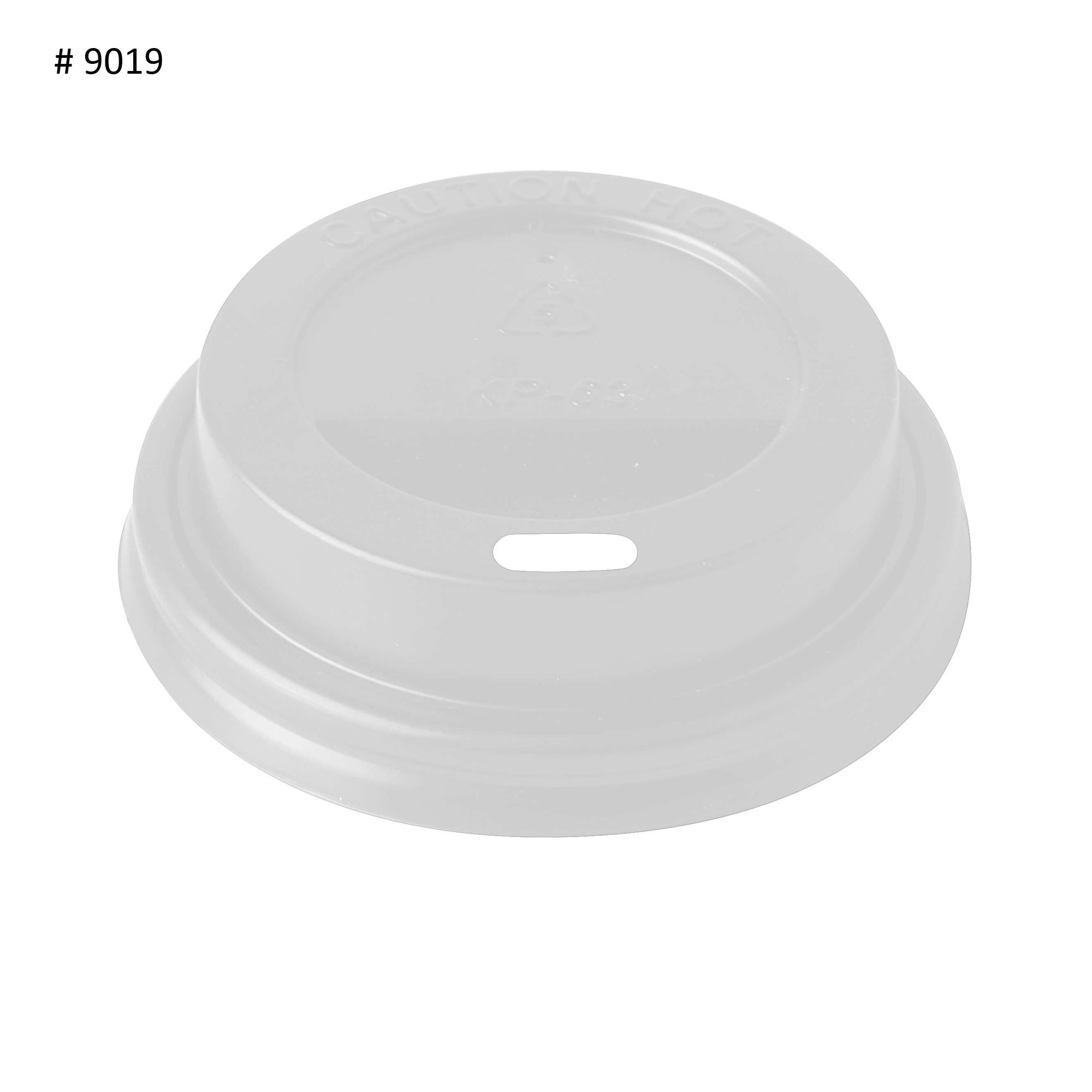 Couvercle pour tasse à expresso, plastique blanc - 6cm (50 pcs)