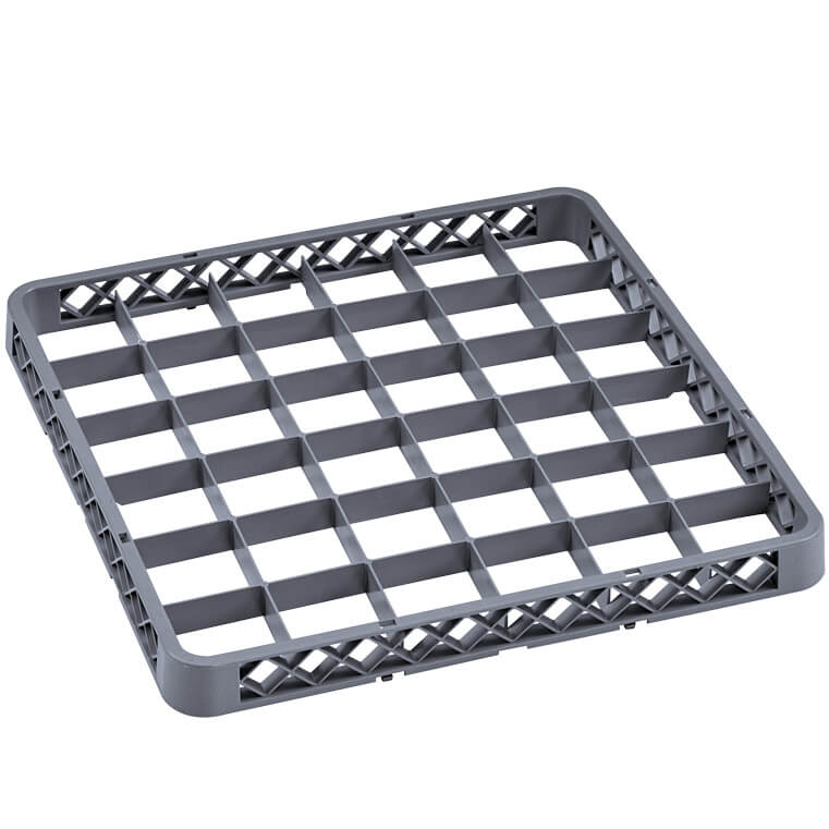 Embouts panier de lavage 36 compartiments, gris (Rack 98) - 50x50x4,5cm