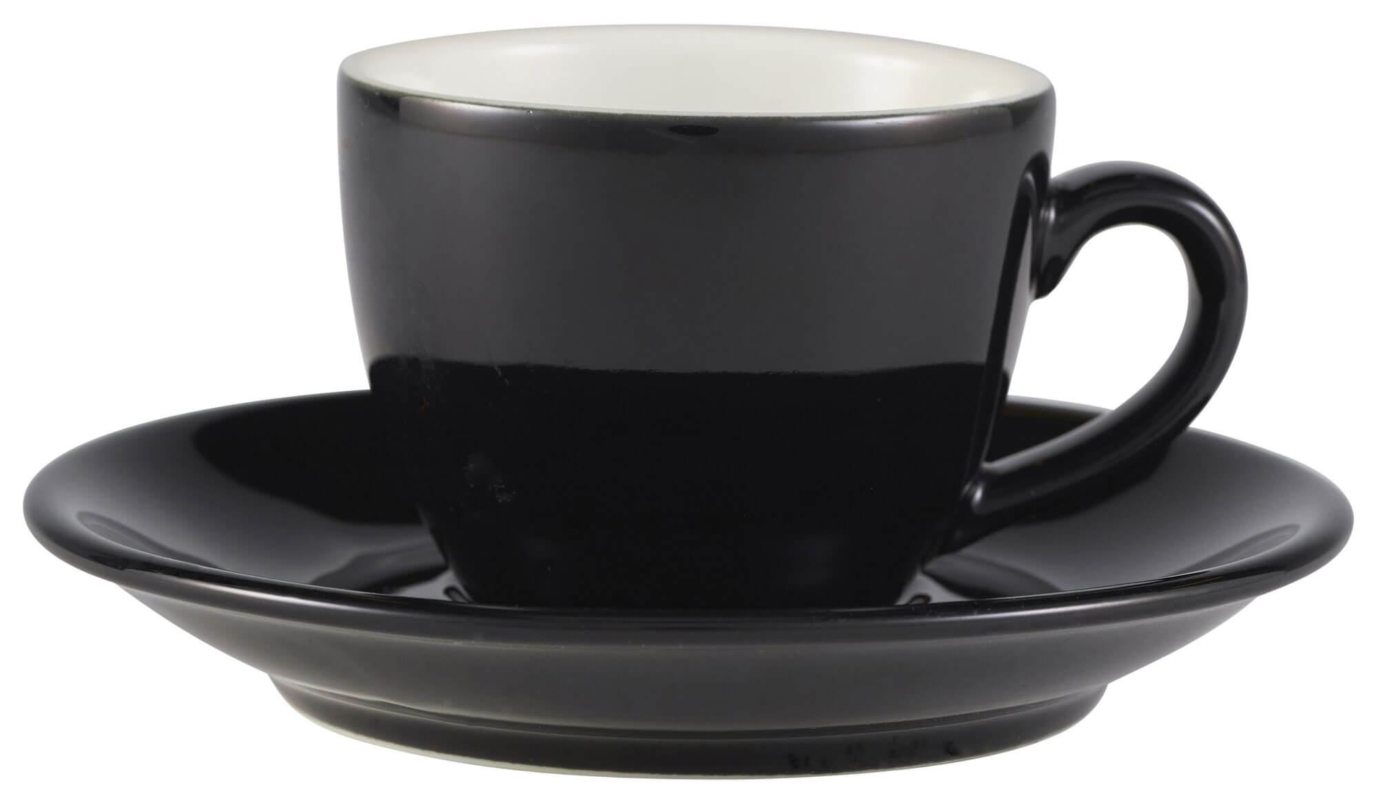 Tasse à espresso Bowl noir - 90ml (6 pcs)