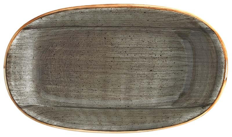 Bonna Aura Space Plateau Gourmet ovale 24x14cm gris - 12 pièces