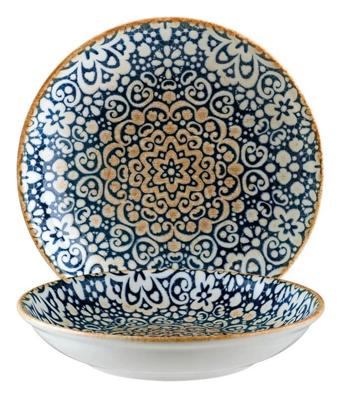 Bonna Alhambra Gourmet Assiette creuse 20cm bleu - 12 pièces