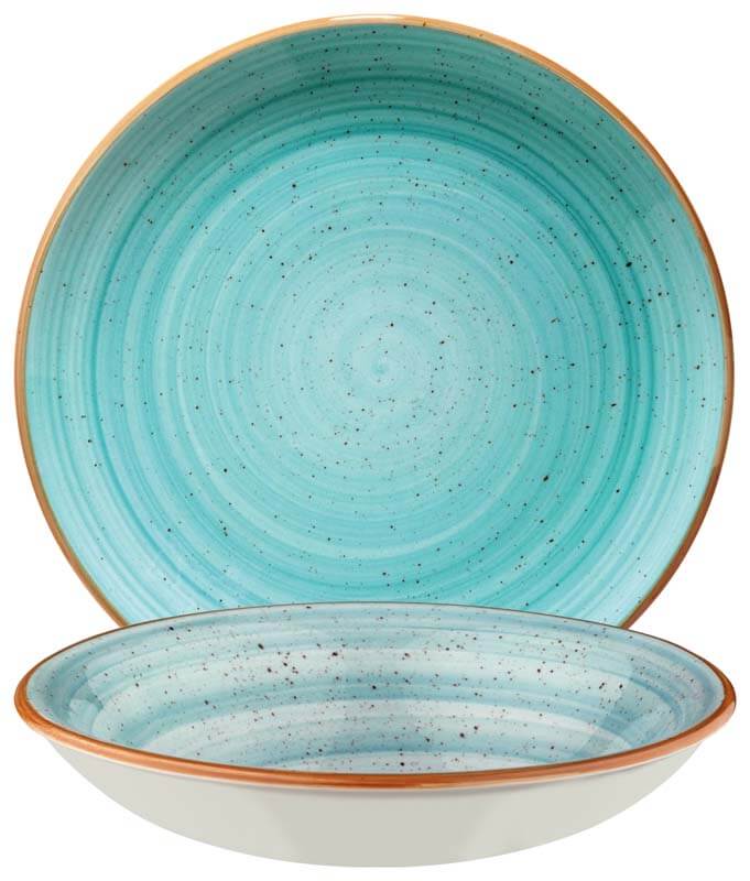 Bonna Aura Aqua Assiette Gourmet profonde 20cm turquoise - 12 pièces