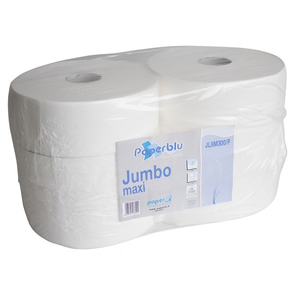 Papier toilette Jumbo, 2lg. - blanc brillant (6 pcs)