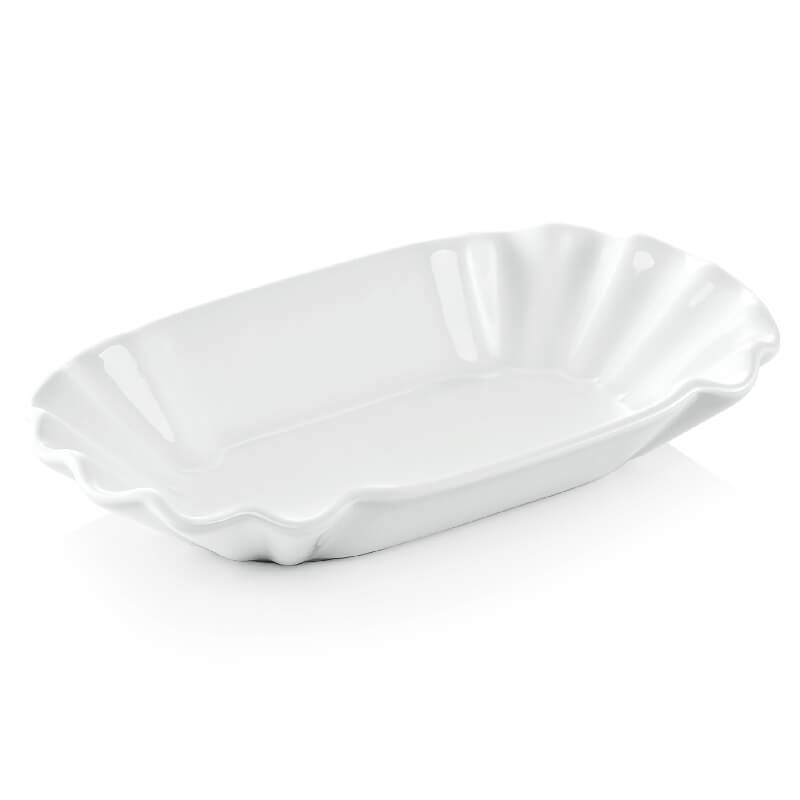 Barquette à frites Porcelaine blanche - 20x11x3cm (6 pcs)