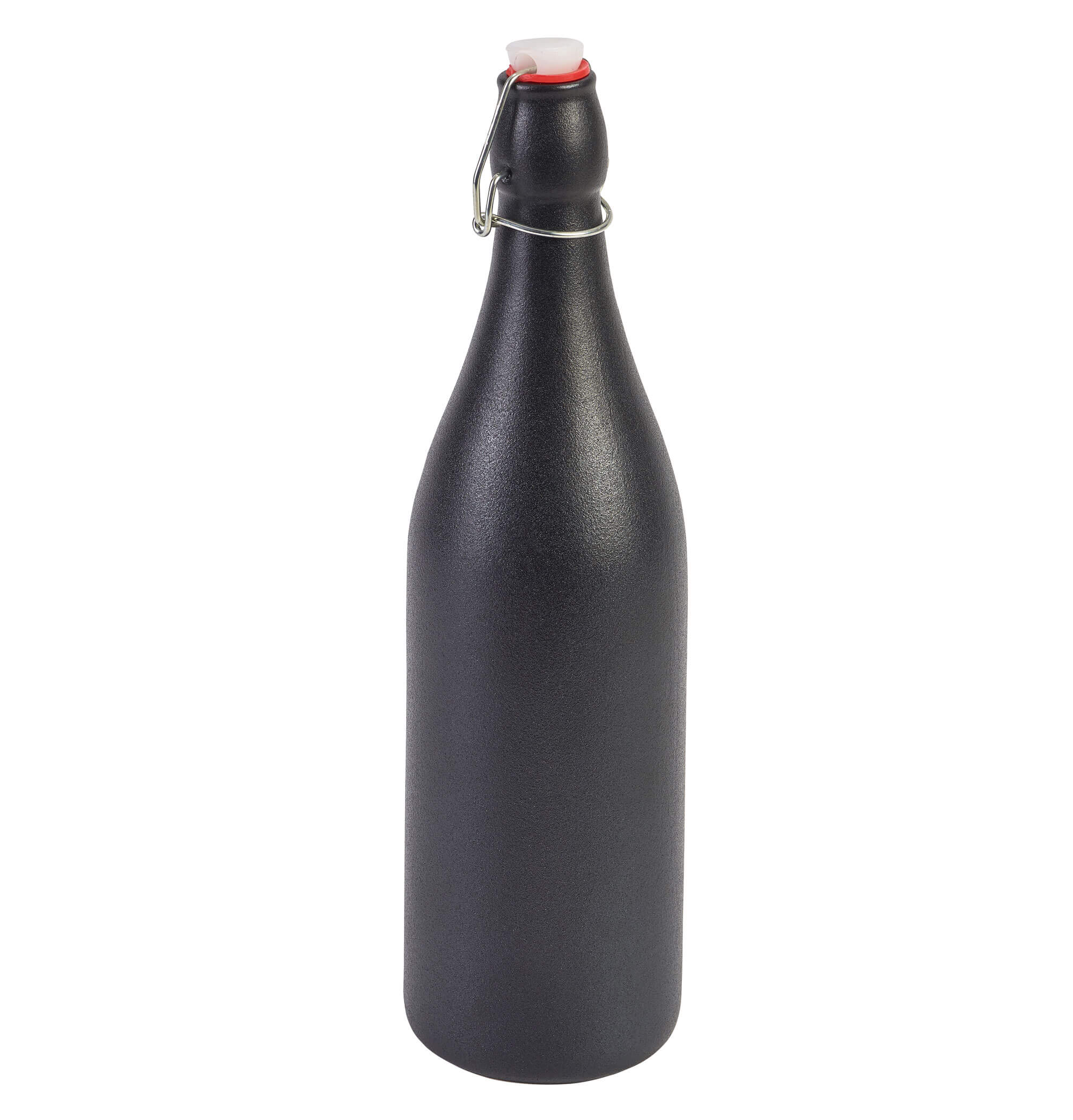 Bouteille à étrier en faïence, noir - 1,0l (6 pcs.)