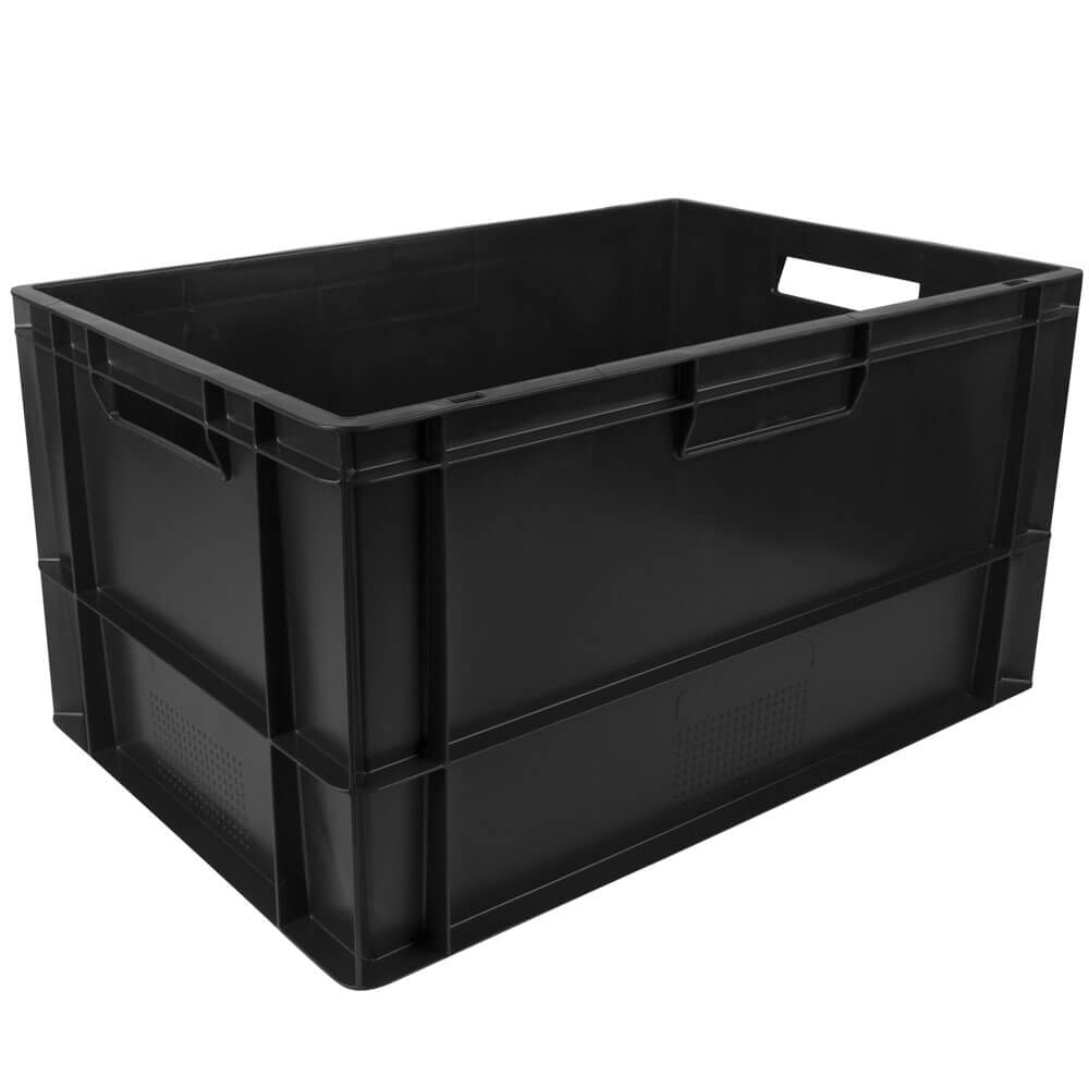 Caisse de transport Euronorm noire - 60x40x32cm