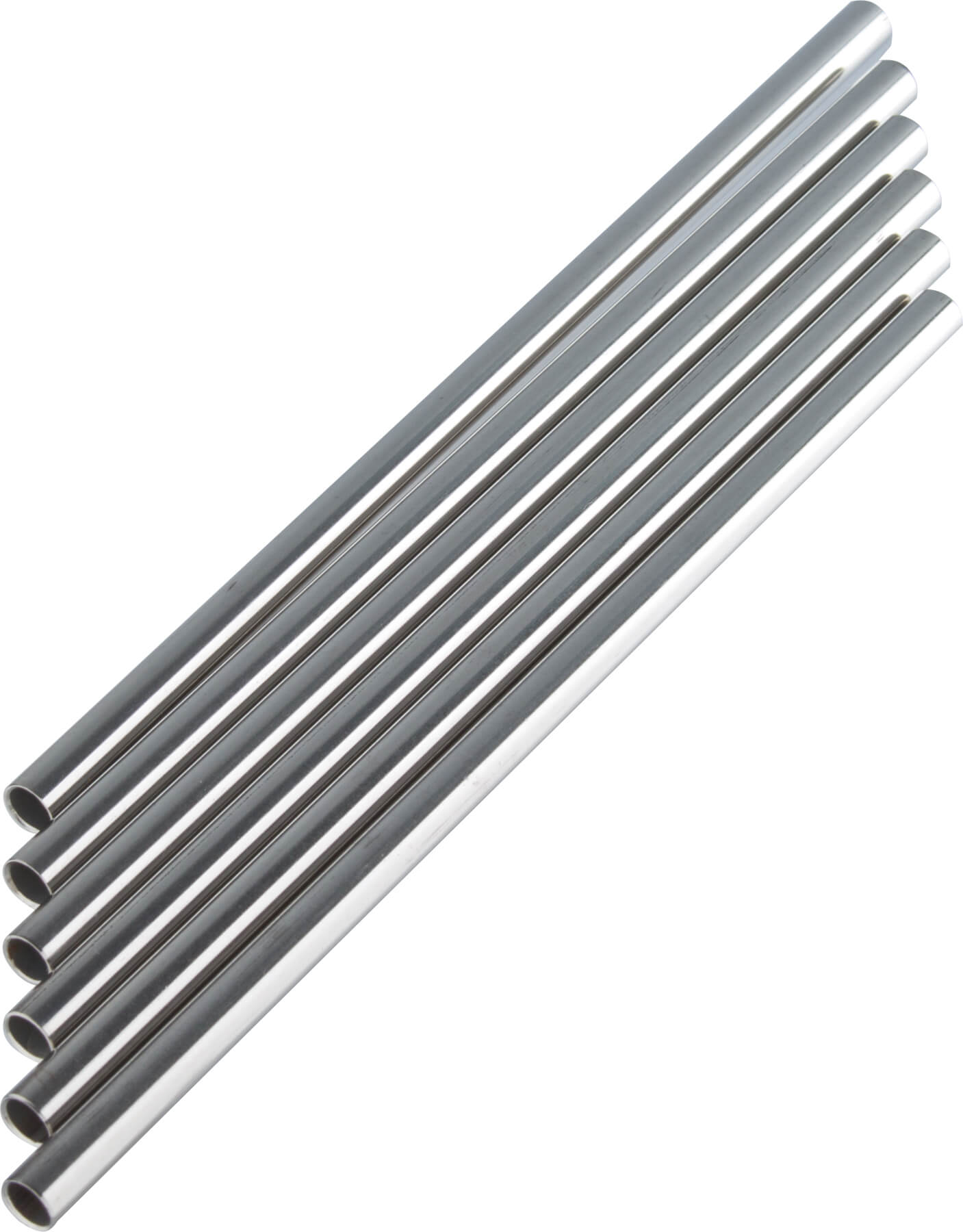 Pailles, acier inoxydable (6x150mm) - 6 pcs.