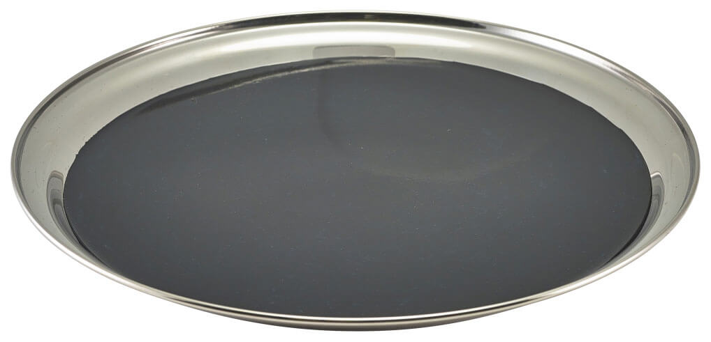 Plateau antidérapant, inox rond - 30cm