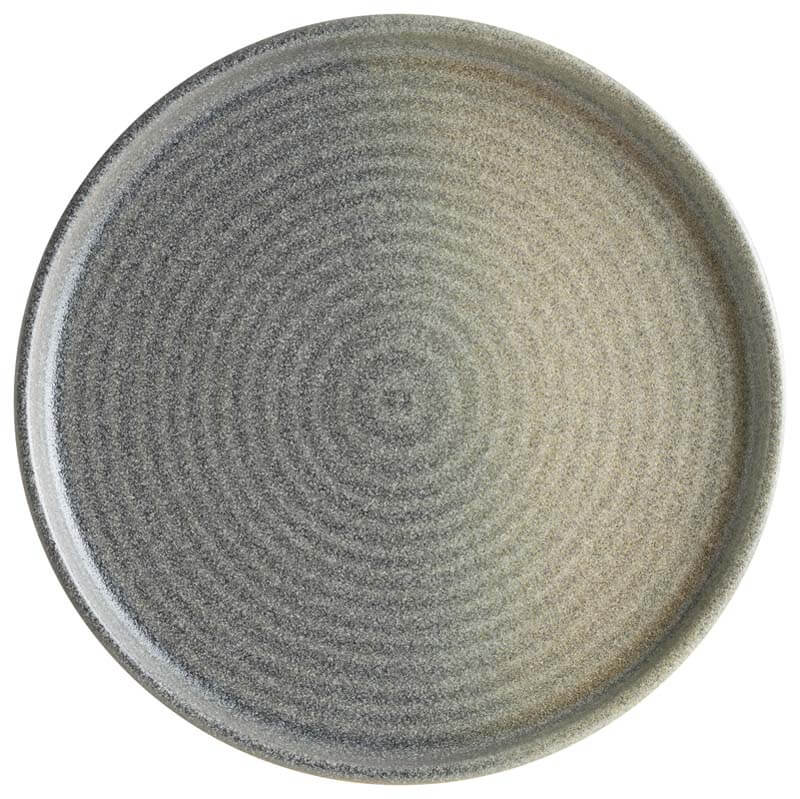 Bonna Hornfels Assiette plate Ripple 21cm gris - 6 pièces